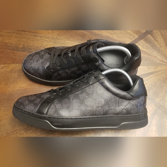 Coach High Line Signature Sneakers - Graphite/Black, M US 13D, Leather - Picture 5 of 15